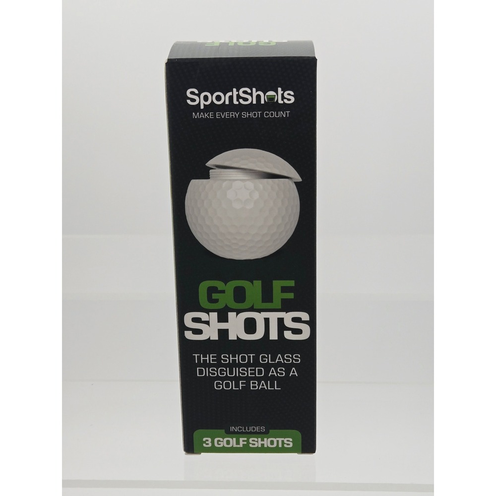 SportShots Golf Shots 3 Pack Golf Ball Shaped Shot Glasses 1.5oz Novelty Barware